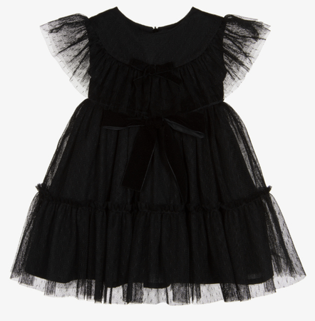 Phi Clothing Girls Black Tulle Dress