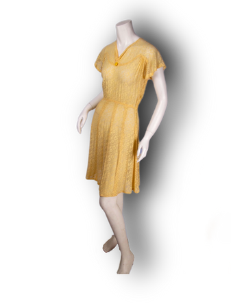 yellow 1930s dress 30s dresses vintage