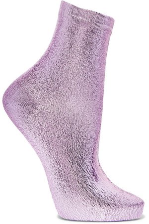 Maria La Rosa | Metallic coated silk-blend socks | NET-A-PORTER.COM
