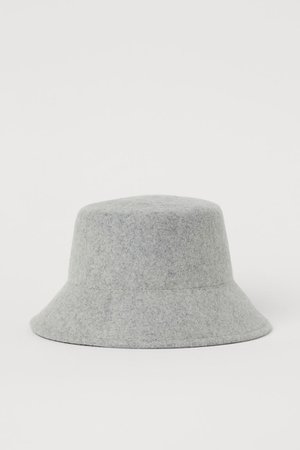 Шерстяная шляпа - Светло-серый меланж - Женщины | H&M RU