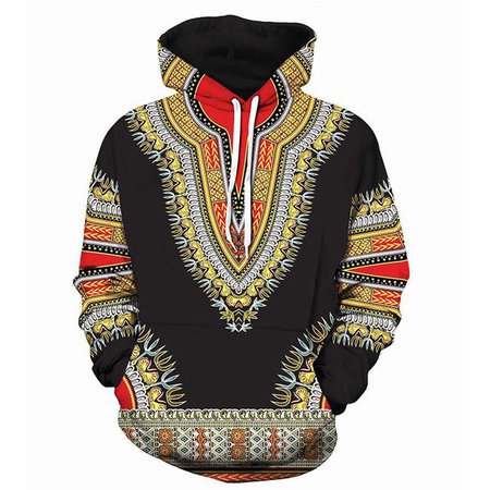 Men's Tops - Dashiki Black 3D Hoodies Sweatshirts | youngerelement|"youngerelement is one of the great shop"