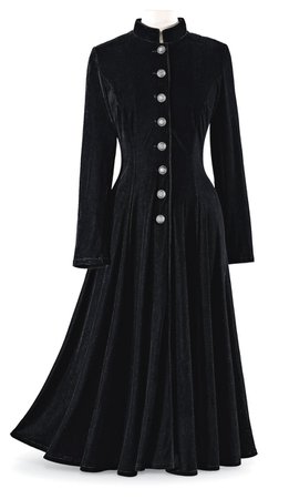 Black Velvet Victorian Coat