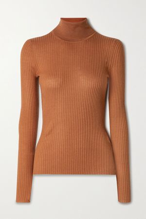 Copper Peppe ribbed cashmere and silk-blend turtleneck sweater | Gabriela Hearst | NET-A-PORTER