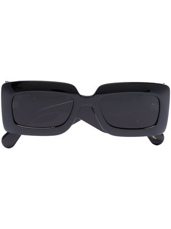 Gucci Eyewear Double G rectangle-frame sunglasses - FARFETCH