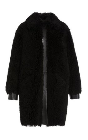 Moon Leather-Trimmed Shearling Coat By Common Leisure | Moda Operandi