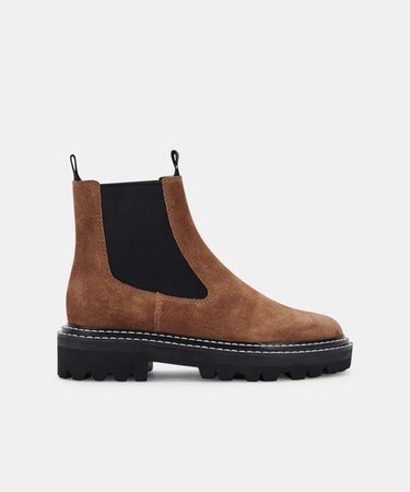 MOANA BOOTS IN DK BROWN SUEDE – Dolce Vita