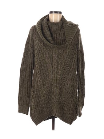 Cecico dark Green khaki asymmetric smock Pullover Sweater Size M - 58% off | thredUP