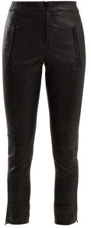 Happy Skinny Leather Trousers - Womens - Black