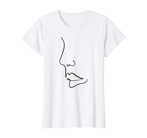 Amazon.com: Womens Womens Cute Line Drawing Face Short Sleeve Top Graphic T-Shirt: Clothing
