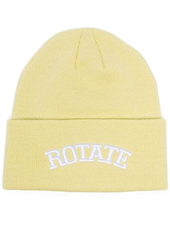 Shop ROTATE Abbie logo-embroidered beanie with Express Delivery - FARFETCH
