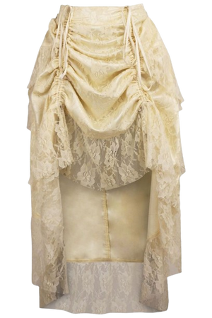 Burlesque Ivory Bustle Skirt:KlosetKouture