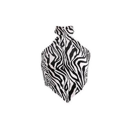 Zebra Print Halter Top
