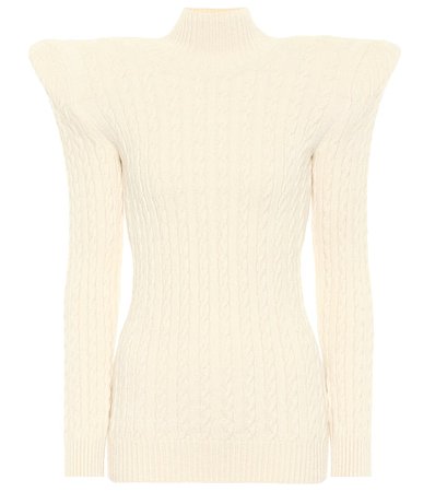 Balenciaga - Pagoda cable-knit chenille sweater | Mytheresa
