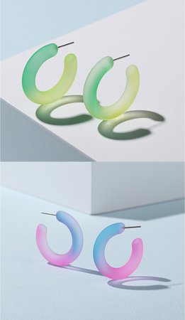 SOO & SOO Rainbeo Hoop Ring Earrings | Earrings for Women | KOODING