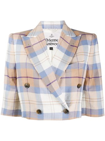 Vivienne Westwood plaid check blazer 1401004111577SI - Farfetch
