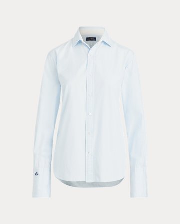 Cotton Poplin Button-Up Shirt