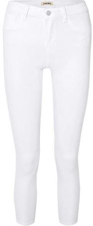 Margot Cropped High-rise Skinny Jeans - White
