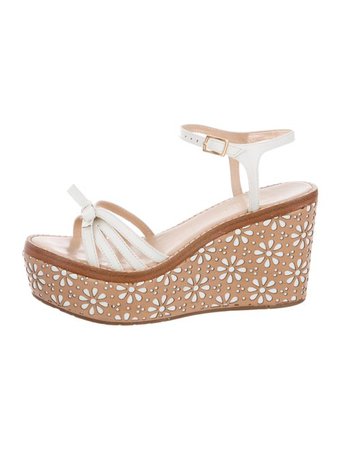 Kate Spade New York Leather Sandal Wedges - Shoes - WKA108494 | The RealReal