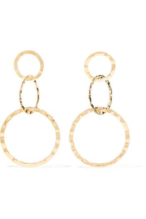 Isabel Marant | Hammered gold-tone earrings | NET-A-PORTER.COM