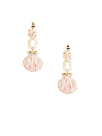 pink gold shell earrings jewelry