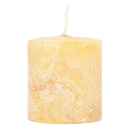 Marbled Beeswax Candle Orange Goldrick Natural Living Design Adult