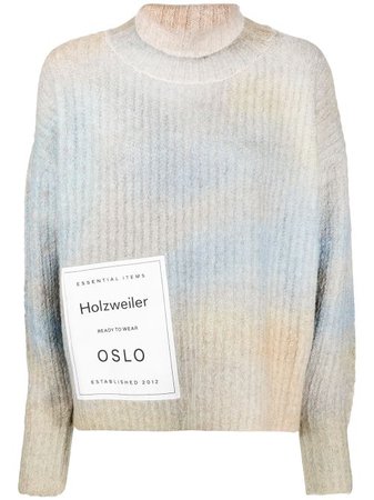 Shop Holzweiler Feel-print ombré jumper with Express Delivery - FARFETCH