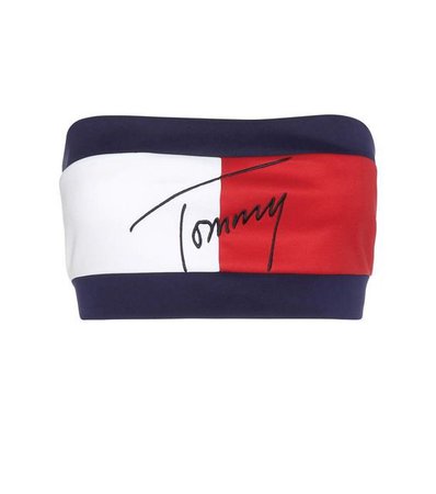 bandeau Flag red, white and blue embroidered bandeau top | ShopLook