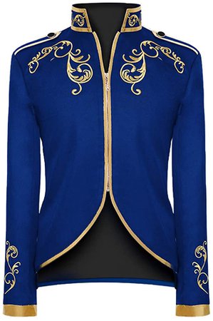 Amazon.com: Cacycasa Men's Fashion Palace Prince Gold Embroidered Jacket Court Uniform Costume (Blue, X-Large) : Clothing, Shoes & Jewelry