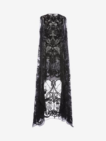 Alexander Mcqueen, Bucolic Embroidered Tulle Dress