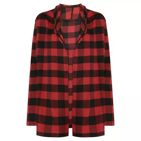 Coats For Women Plaid Printed Sweaters Shirt Long Sleeve Cardigan Outerwear Tops Trendy Long Outwear Tee,Red,Large - Walmart.com