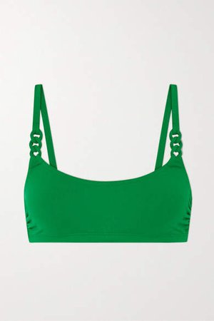 Gourmette Breloque Braided Bikini Top - Green