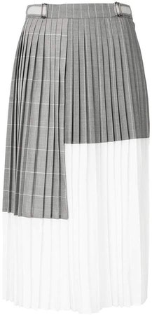 Gauchère colour block pleated midi skirt