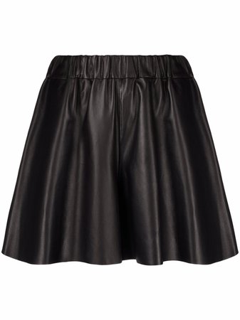 RED Valentino wide-leg Leather Shorts - Farfetch