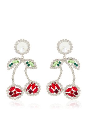 Cherry Crystal Earrings By Alessandra Rich | Moda Operandi
