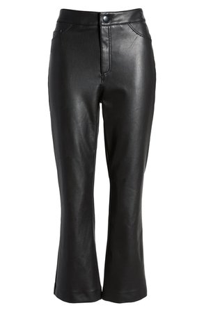 Halogen® x Atlantic-Pacific Crop Flare Faux Leather Pants (Nordstrom Exclusive) | Nordstrom
