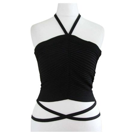 GUCCI 2004 Black Bustier Top by Tom Ford For Sale at 1stDibs
