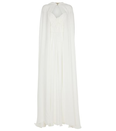 ELIE SAAB - Silk cape gown | Mytheresa