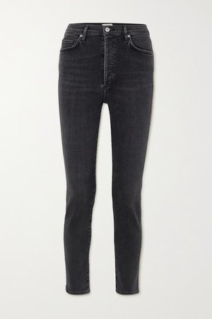 Olivia High-rise Slim-leg Jeans - Gray