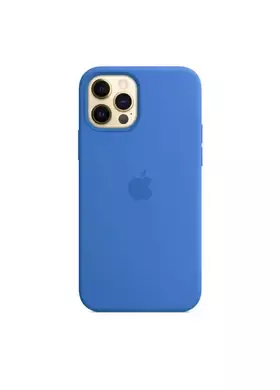 Чехол силиконовый soft-touch Apple Silicone case для iPhone 12/12 Pro синий Capri Blue купить по хорошей цене в интернет-магазине Monkeyshop