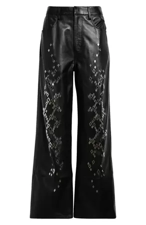 Dion Lee Snakeskin Studded Leather Pants | Nordstrom