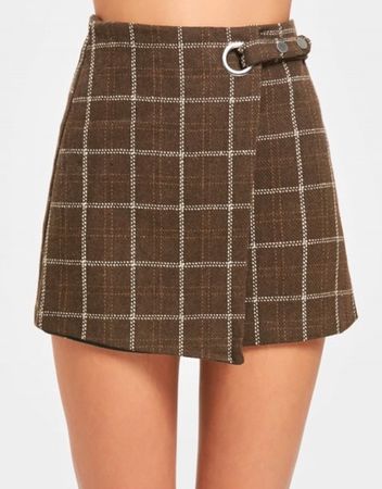skirt, girly, plaid, plaid skirt, brown, mini, mini skirt, checkered - Wheretoget