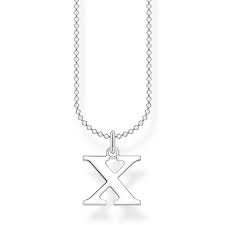 silver letter x necklace - Google Search