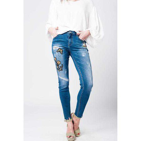 Denim | Shop Women's Blue Skinny High Waist Jeans at Fashiontage | 33421110-30125