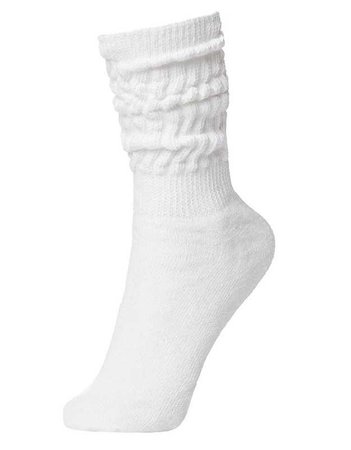white slouched sockes
