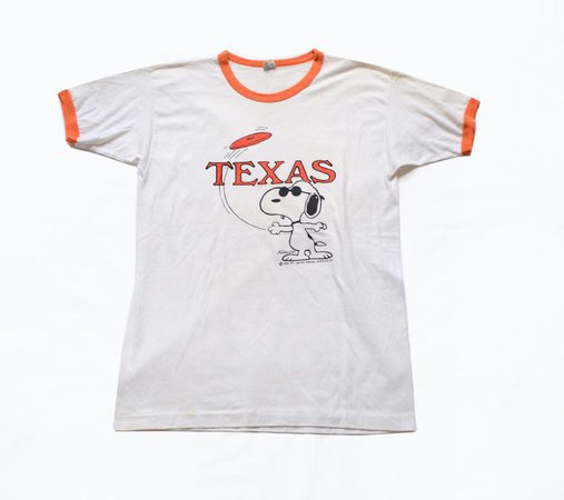 70s Champion Blue Bar Ringer 50/50 Tshirt Texas Snoopy | Etsy