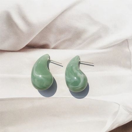 UJBOX Wholesale Lightweight Clear Blue Purple Green Resin Acrylic Chunky Teardrop Earrings Stud For Women - AliExpress