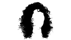 curly black hair