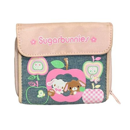 Sanrio Sugarbunnies Denim Apple Wallet In good/fair... - Depop