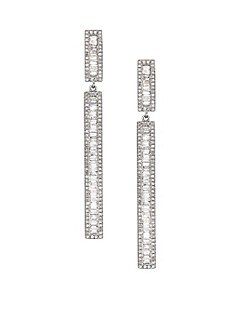 Shop Nina Gilin Pavé Diamond Double Drop Earrings | Saks Fifth Avenue