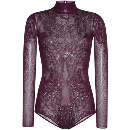 Zuhair Murad Purple Lace Knit Bodysuit ($1,065)